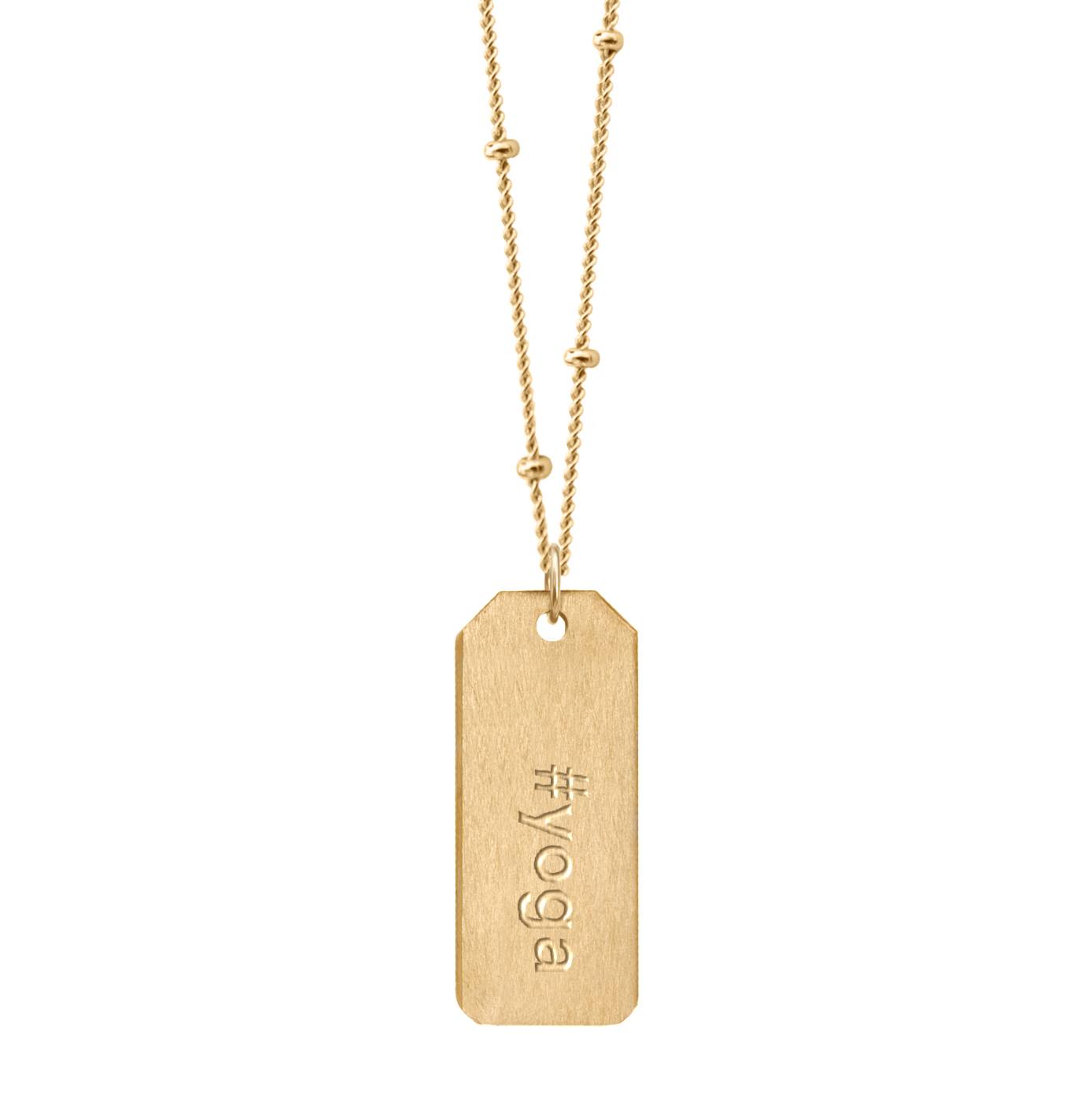 Love Tag Necklace - yoga