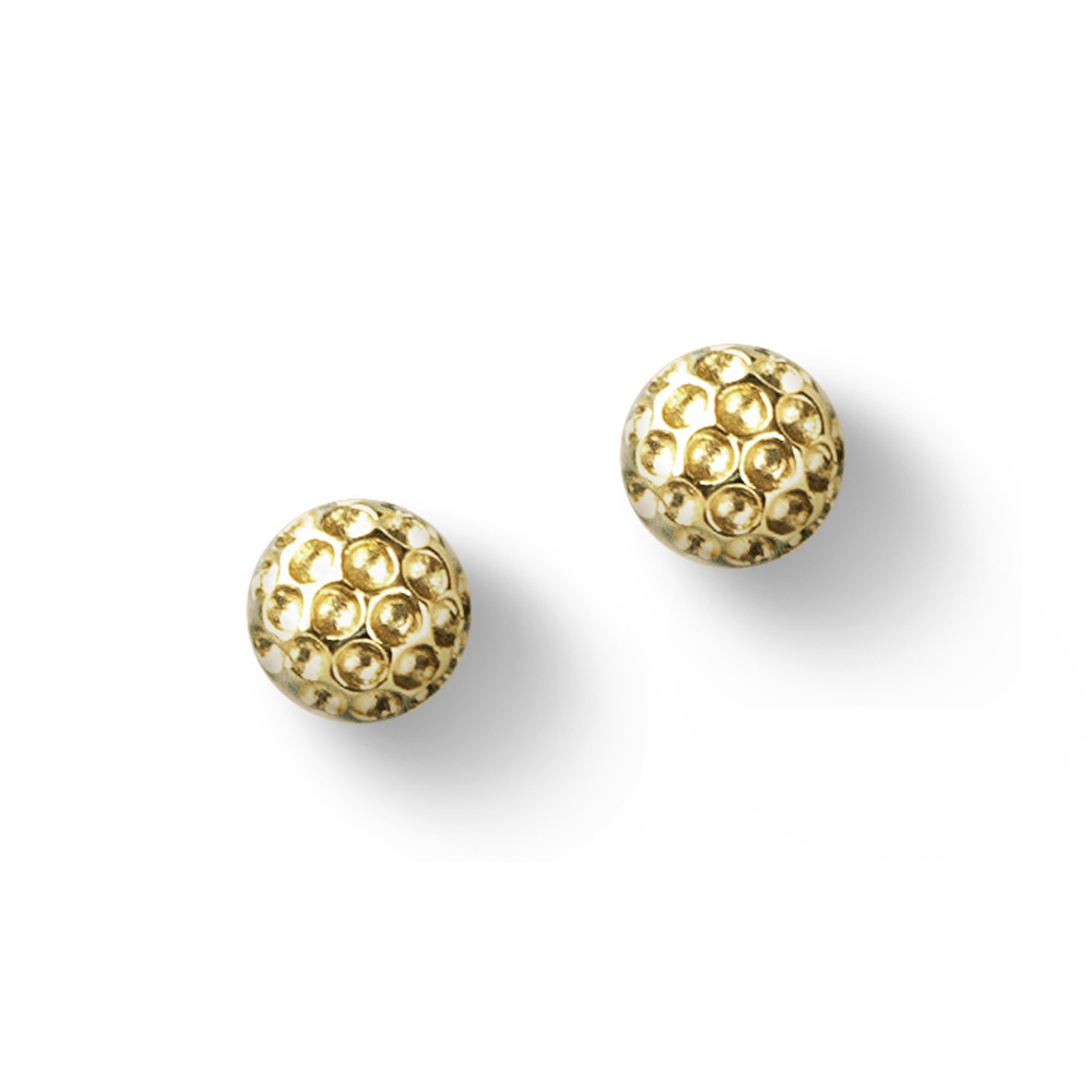 Gold Golf Ball Earrings